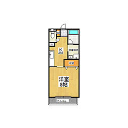 千歳橋ビル 1Kの間取図画像