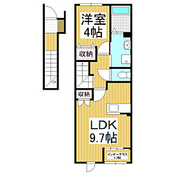 L.Calmia 1LDKの間取図画像