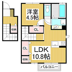 ラウレア 1LDKの間取図画像