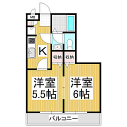 スクエアガーデンカマクラC 2Kの間取図画像