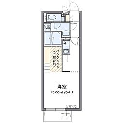 ミランダメゾン桔梗3 ワンルームの間取図画像