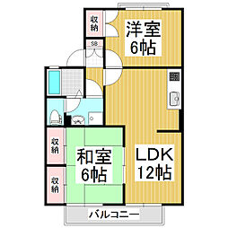 セジュール・小岩井 2LDKの間取図画像
