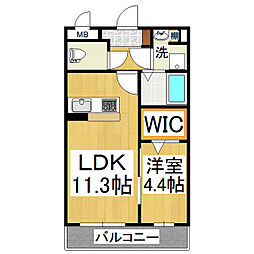 ロイヤルブレイン 1LDKの間取図画像