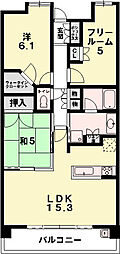 シャリエ大津県庁前通り 3LDKの間取図画像