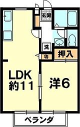 メゾンパレビラージュ 1LDKの間取図画像