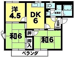 フィネス平田 3DKの間取図画像