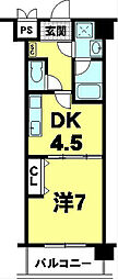 エンゼルプラザ彦根ベルロード 1DKの間取図画像