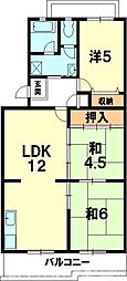 エクセルコート 3LDKの間取図画像