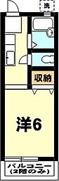 ハイツウイング ワンルームの間取図画像