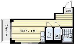 TRIM-BLD. ワンルームの間取図画像