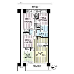 プレサンスレジェンド六地蔵 4LDKの間取図画像