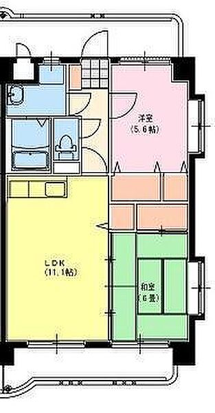 淀コーポIII 102｜宮崎県宮崎市大塚町窪田(賃貸マンション2LDK・1階・54.00㎡)の写真 その2