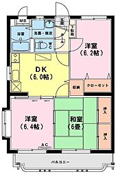 ユーミーいちまる1 3DKの間取図画像