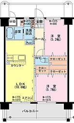 (仮称)延岡・北小路YMマンション 2LDKの間取図画像