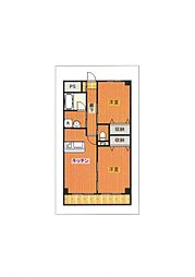 颯グランドヒルズ 2LDKの間取図画像