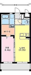 エステート早水 1LDKの間取図画像