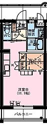 (仮称)木花YMマンション ワンルームの間取図画像