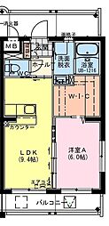 (仮称)木花YMマンション 1LDKの間取図画像