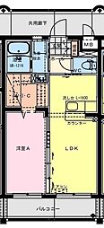 DAN 1LDKの間取図画像