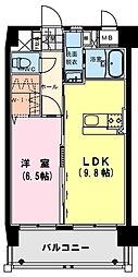 サンモール北小路 1LDKの間取図画像