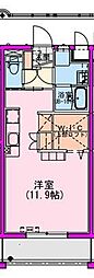 (仮称)都城市天神町HEマンション ワンルームの間取図画像