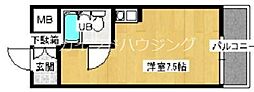 プレアール新北島 ワンルームの間取図画像