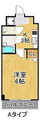 ビジタル丸山通5 1Kの間取図画像
