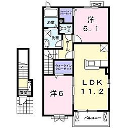 フェリーチェ2 2LDKの間取図画像