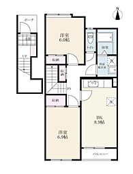 ステラ松1 2DKの間取図画像