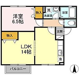 パサージュ1 1LDKの間取図画像