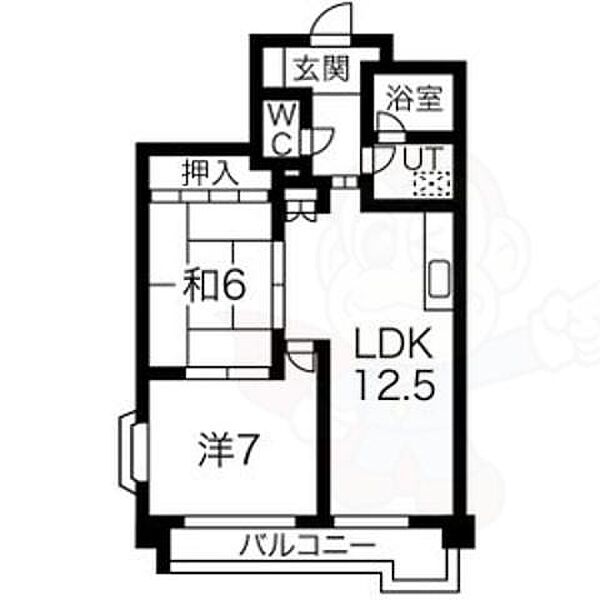 コンバーション片岡 ｜愛知県名古屋市西区大野木４丁目(賃貸マンション2LDK・5階・58.45㎡)の写真 その2