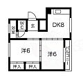 マンションヒロタB棟4階4.8万円