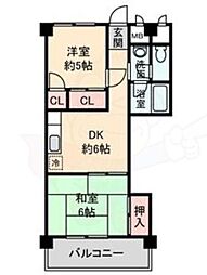 西陣レジデンス 2DKの間取図画像