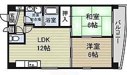 ル・ヴァン橘 2LDKの間取図画像