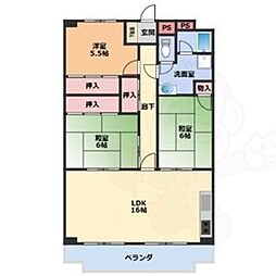 OS・SKYフレックス藤ケ丘 3LDKの間取図画像
