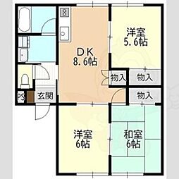 ピアー横手 3DKの間取図画像