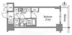 SHOKEN Residence名古屋 太閤通 1Kの間取図画像