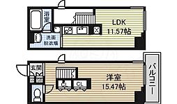 RESIDIA東桜2 1LDKの間取図画像