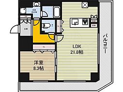 セイワパレス丸の内駅前 1LDKの間取図画像