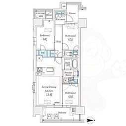 GRANPASEO丸の内 3LDKの間取図画像
