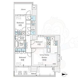 GRANPASEO丸の内 3LDKの間取図画像