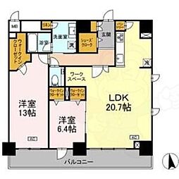 仮 D-room則武 2LDKの間取図画像