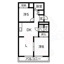 間取図画像 2LDK