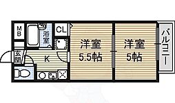 タウンエステート新栄 2Kの間取図画像