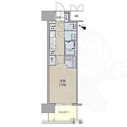 パルティール笠寺 1Kの間取図画像