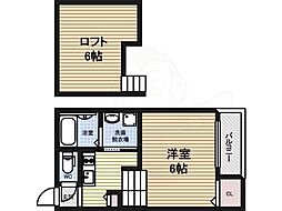 ブライトコート 1Kの間取図画像