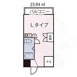 ドミール今池 1Kの間取図画像