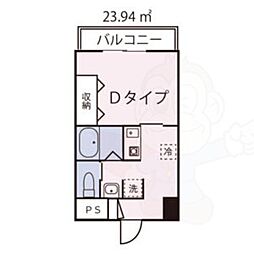 ドミール今池 1Kの間取図画像