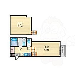 ハーモニーテラスGlanz妙音通 1SKの間取図画像