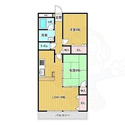 センタースクエア春日井 2LDKの間取図画像